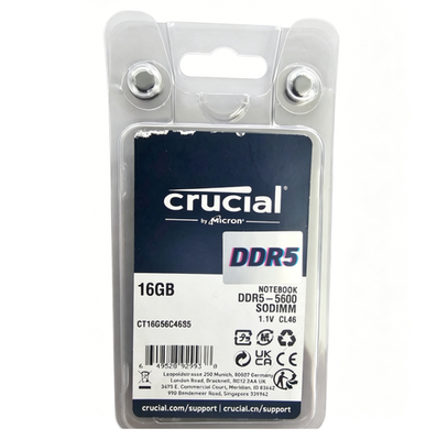 Crucial 16GB (1x16GB) DDR5-5600 262-Pin SODIMM Laptop RAM