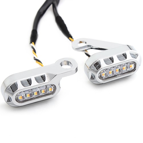 Mi-ni LED DRL Turn Signal Indicator Blinker Light For Harley Sportster XR1200X - Picture 11 of 24