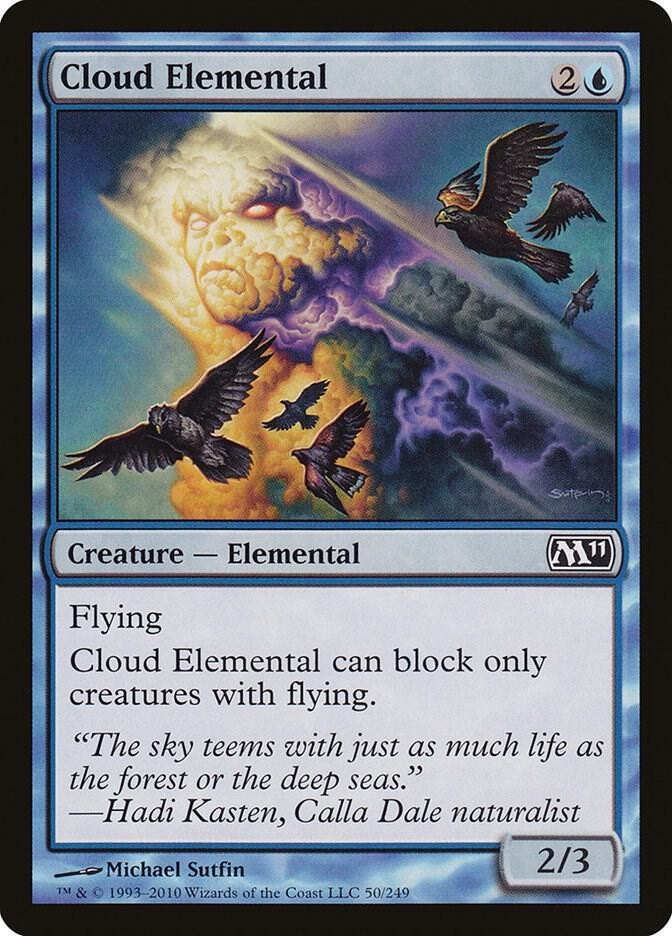 Cloud Elemental 50 Common Magic 2011 (M11) Magic: The Gathering Near Mint
