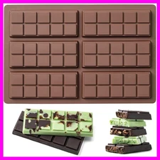 Chocolate Bar Mold,Non-Stick Chocolate Molds, 100% Food Grade Silicone Deep M...