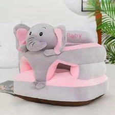 Baby Seat for 3-24 Month, Infant Back Support Floor Chair, Plush Cartoon Anim...