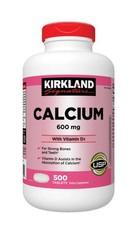 Kirkland Signature Calcium 600 mg. with Vitamin D3, 500 Tablets EXP 04/2028