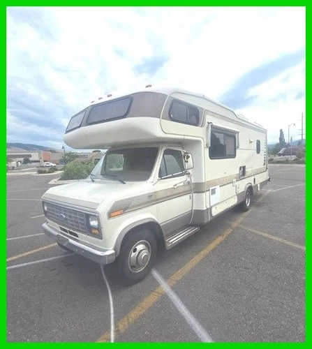 1987 Ford E-350 M-270 27' C Class RV Good Roof Wood Floors Ran 11/2025