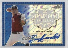 2020 Leaf Perfect Game National Showcase Blue Marble 1/1 Roman Kimball Auto nd3