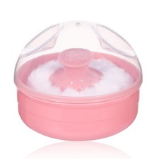 UTENEW Cosmetic Tool Baby Soft Face Body Powder Puff Sponge Box Container Cas...