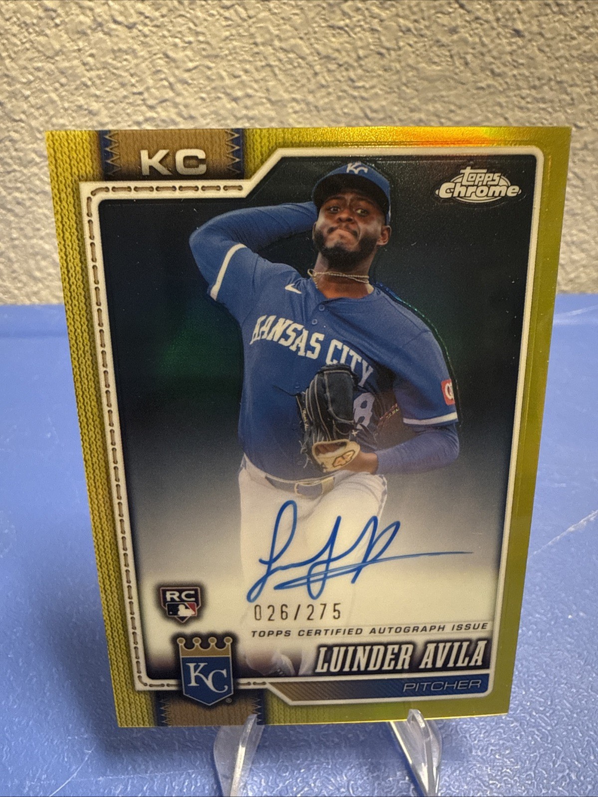 2026 Topps Chrome Luinder Avila Rookie Auto Yellow /275 Royals 
