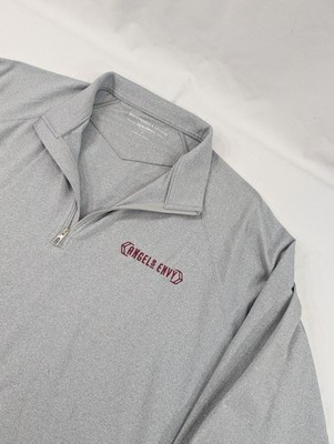 Holderness & Bourne The Westland Men's 1/4 Zip Gray Medium Angels Envy Whiskey