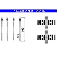 Zubehörsatz Scheibenbremsbelag ATE 13.0460-0175.2 für Alfa Romeo Mito