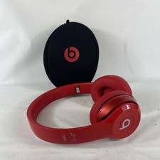 Beats by Dr. Dre Solo Wired On-Ear Headphones 3.5mm Red w/ Case