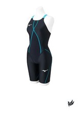 Mizuno GX SONIC DUAL Women's One-Piece Swimsuit Black/Turquoise Size2XS