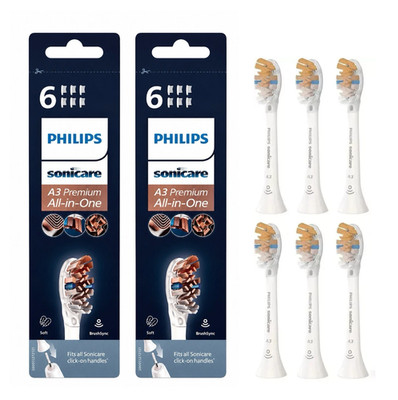 4/12er Pack Philips HX9094 Sonicare A3 Premium All-in-One Ersatzbürste HX9094