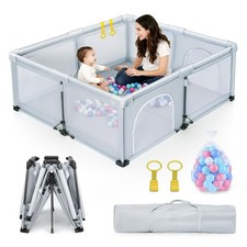 Foldable Baby Playpen 50X50 in, Foldable Playpen for Babies and Toddlers, wit...
