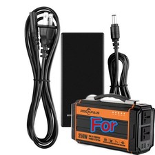 AC Adapter For Rockpals 250W 240Wh Portable Power Station Power Cord