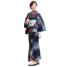 Women's yukata set, 3-piece yukata, obi, geta, 4L-5L Japanese size New
