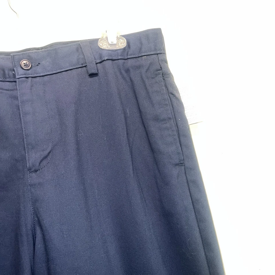 NUEVO Pantalones Lands End Niños Talla 18 Azul Marino Ajustable Uniforme Escolar 28.5" Entrepierna Foto 3 de 4