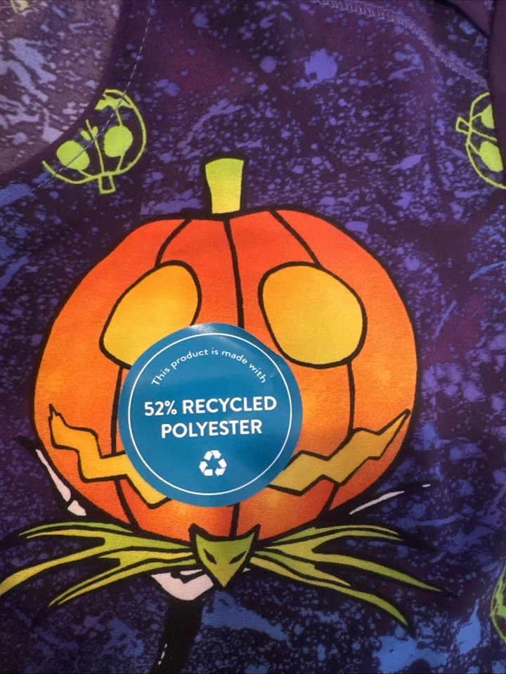 Cherokee Tooniforms Nightmare Before Christmas Jack Scrub Top V-Neck Size 3XL - Image 3 of 4