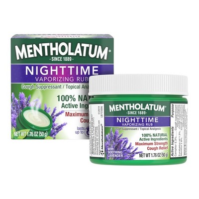 Nighttime Vapor Rub Lavender Cough Suppressant Chest Rub Pain Relief 1.76 oz