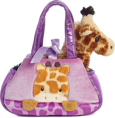 Aurora Fancy Pals Plüschtier Peek-a-Boo Giraffe in der Tasche 20,5 cm