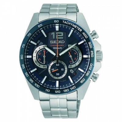 NEW Seiko Herrenuhr SSB345P1 Armbanduhr Chronograph Uhr Silber Chrono
