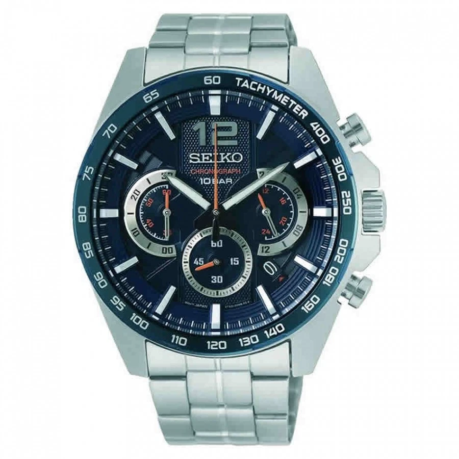 NEW Seiko Herrenuhr SSB345P1 Armbanduhr Chronograph Uhr Silber Chrono - Bild 1 von 1