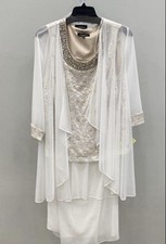 New Alex Evenings sz 2x 20 3 Pc jacket, top pantsuit Sheer Wedding Formal 44w