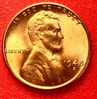 1948-D Lincoln Wheat Cent Penny GEM RED BU From an Original Bank Roll