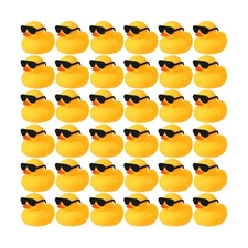 Chivao 36 Pcs Mini Rubber Ducks with 36 Sunglasses Rubber Ducks in ... Fast Ship