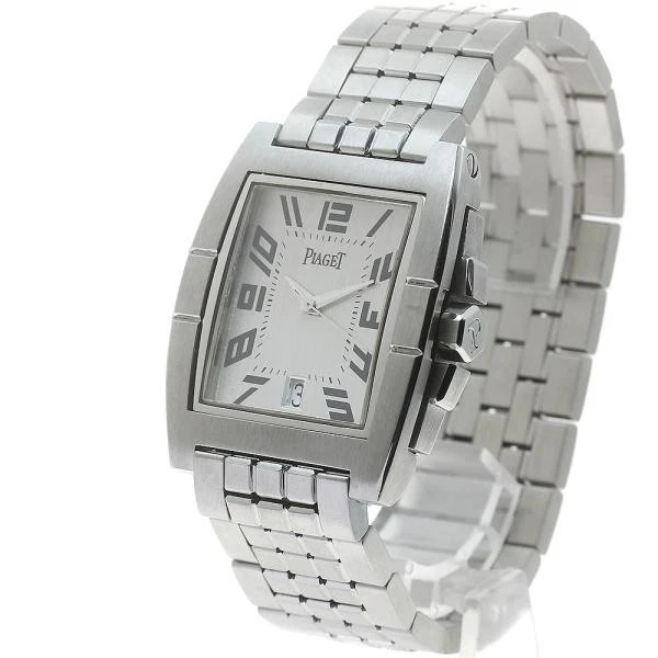 Piaget — Piaget Upstream 27050 33mm SS Silver Dial Automatic Date Watch #C4512