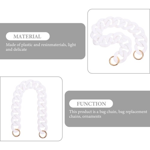 5 Count Resin Chain Bag Handbag Replacement Miss Crossbody Strap Link Handle - Picture 6 of 12