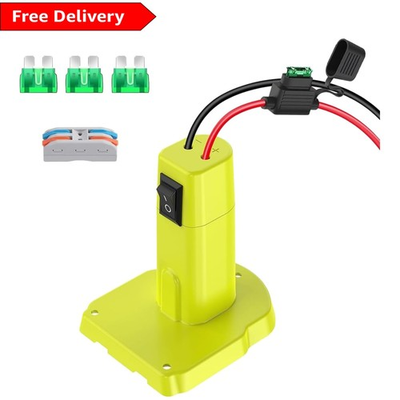 #ad Ryobi 18V Battery Adapter with 30A Fuse amp; Switch for Easy DIY Power Connections $18.99