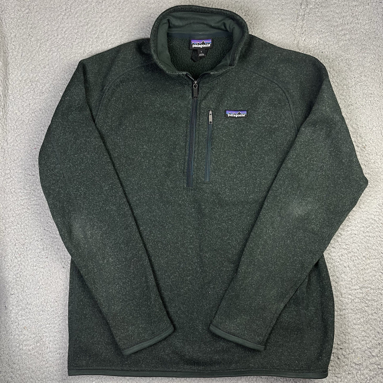 Patagonia Better Sweater Quarter Zip Pullover Green Men’s Size L Fleece Jacket