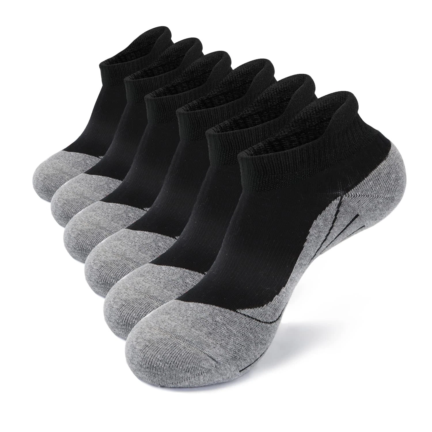 Odor-resistant Combed Cotton Cushioned Athletic Ankle Tab Socks