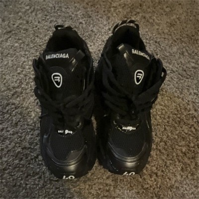 Balenciaga Track Black Men's Low Top Lace Up Walking Athletic Sneakers New