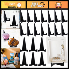 20 Pack Acrylic Easel Stands - Mini Card Display Holders for Photos, Coins, Meda
