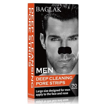 BAGLAK Men Mitesserentferner Porenstreifen (70 Stück) 70 Stück (1er Pack) 