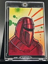Topps Star Wars EMPEROR'S ROYAL GUARD Silver Foil Sketch Card by Eric Medina