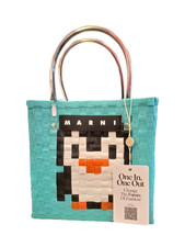 Borsa Marni in plastica intrecciata con pinguino prezzo di listino € 230,00