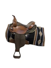 2-1299 15 inch Used Fabtron Western Trail Saddle