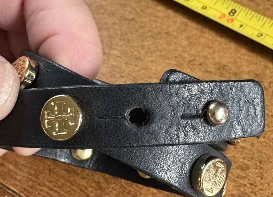 ¡¡Pulsera de doble envoltura de cuero TORY BURCH!! Ajustable con bolsa! Foto 3 de 4