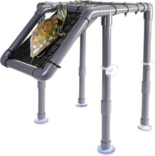 Large Standing Turtle Basking Platform W/ Ramp 6.49"-15.16" H 10.8"  8.6"