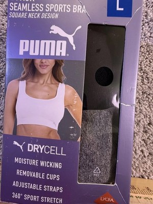 NWT Puma Women s Seamless Sports Bra Square Neck Size Large 2 Pack Costco 