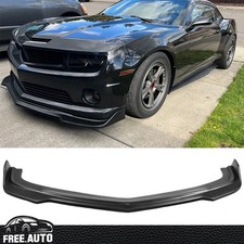 Front Bumper Lip Fits 10-13 Chevy Camaro V8 Ss V2 Style Spoiler Matte Black - Pp