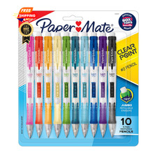 Paper Mate Clearpoint Mechanical Pencils, 10 Count Pack of 1 , Assorted