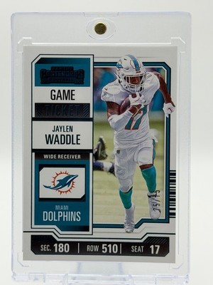2023 Panini Contenders - Jaylen Waddle #63 Teal Game Ticket Color Match 75/75