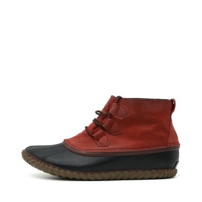 Sorel Damen NL2133-611 Stiefel Rot/Schwarz Leder Boots Outdoor-Stiefel EU 41