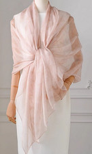 100 Silk large Scarf Women neckerchief Shawl Wrap floral beige pink red MY224-1