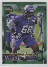 2015 Topps Chrome Rookies Green Refractor TJ Clemmings #163 0a6