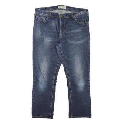 FAT FACE Damen Slim Jeans Blau Medium-Wasch W31 L23 Reißverschluss Komfort