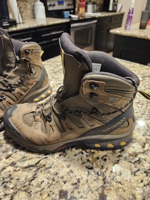 Salomon Quest 4D GTX Men's Hiking Boots Size 11 Brown Goretex, Waterproof