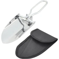 Mini Lightweight Camping Shovel Stainless Steel Folding Spade with Storage Bag